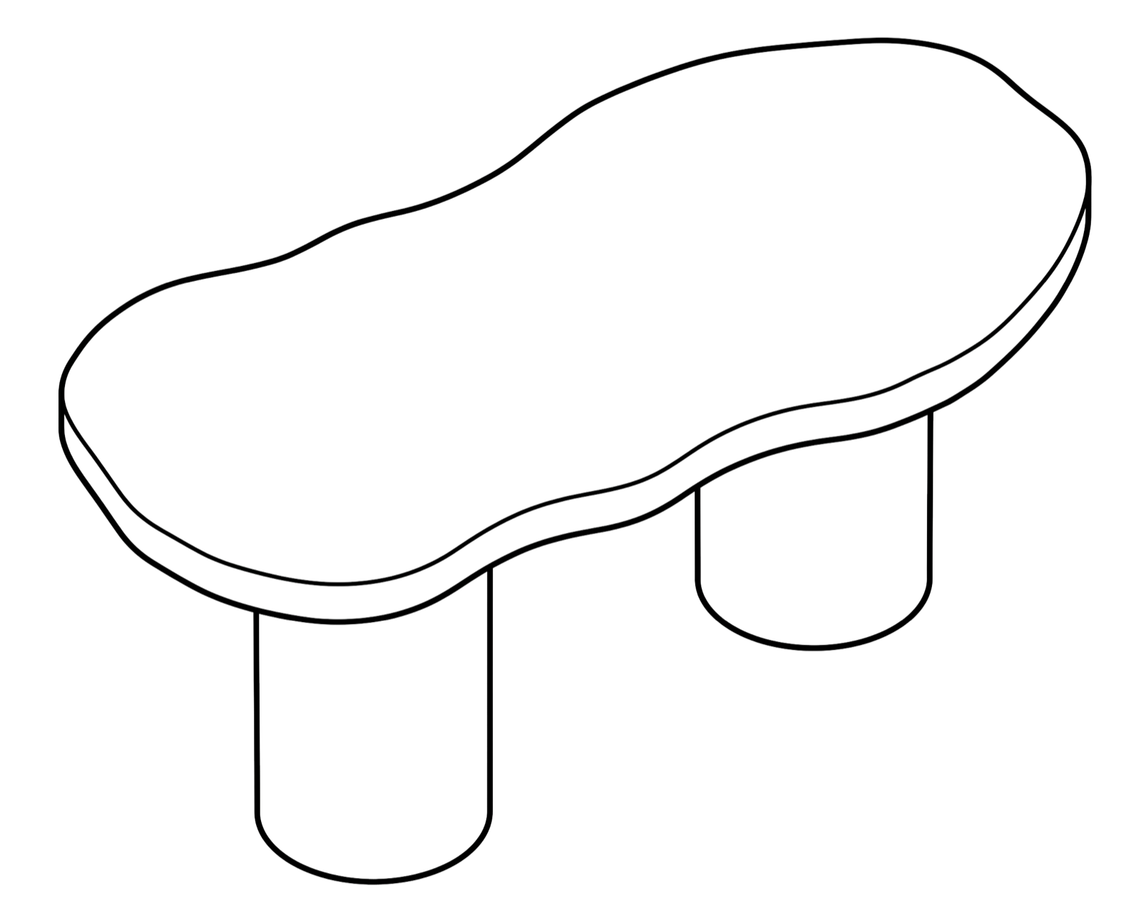 Esquema técnico — MESA DE COMEDOR SINGULARIS